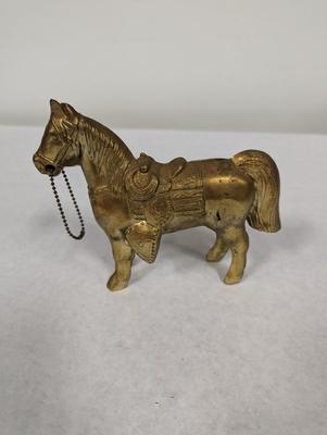 Vintage Brass Metal Horse