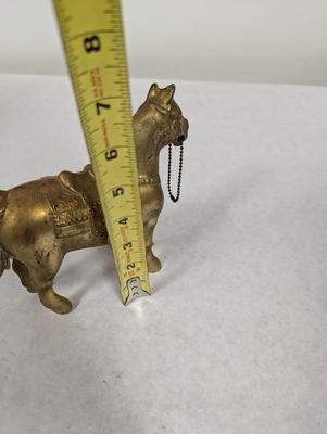 Vintage Brass Metal Horse