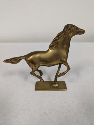 Vintage Brass Galloping Racing Horse