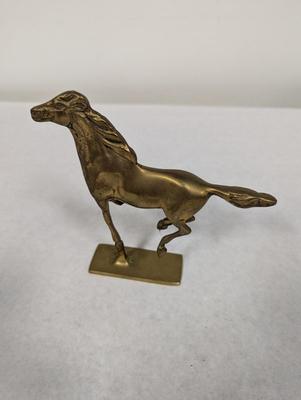 Vintage Brass Galloping Racing Horse