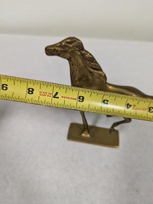 Vintage Brass Galloping Racing Horse