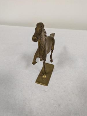 Vintage Brass Galloping Racing Horse