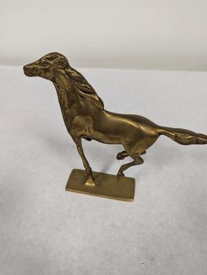 Vintage Brass Galloping Racing Horse
