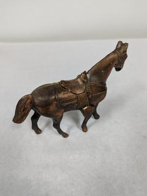 Vintage Brass Metal Horse