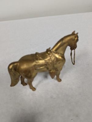 Vintage Brass Metal Horse