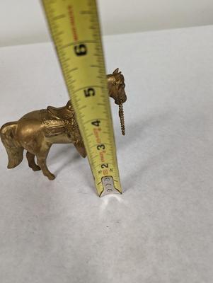 Vintage Brass Metal Horse