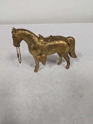 Vintage Brass Metal Horse
