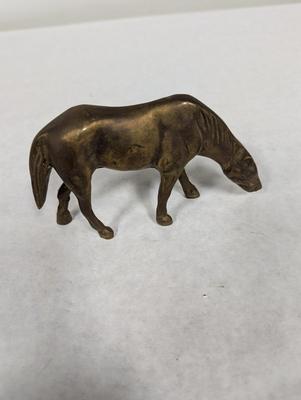 Vintage Brass Horse Grazing Choice 1