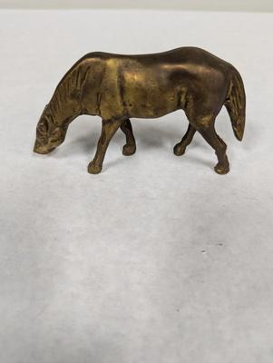 Vintage Brass Horse Grazing Choice 1