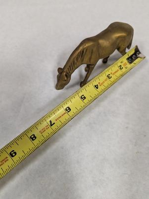 Vintage Brass Horse Grazing Choice 2
