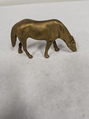 Vintage Brass Horse Grazing Choice 2