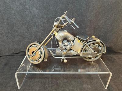 Lot 11 Metal Motorcycle Sculpture