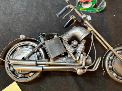 Lot 11 Metal Motorcycle Sculpture