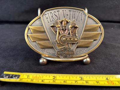 Lot 38. Belt Buckle - First V-Twin