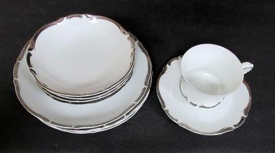 Beautiful Vintage Starlight Pattern Fine China Service For Four and Some Accessories