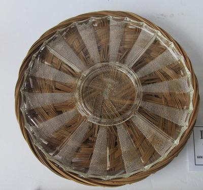 Vintage Jeanette Glass Dewdrop Pattern Divided Relish in Tray