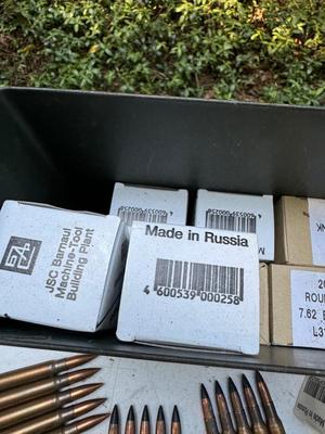 Ammo Box with Ammo Belts and Blanks