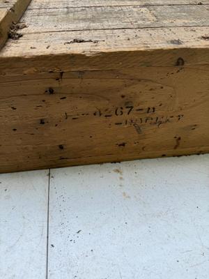 Wooden Explosives Crate with Lid