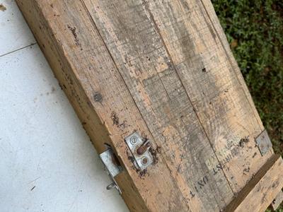 Wooden Explosives Crate with Lid