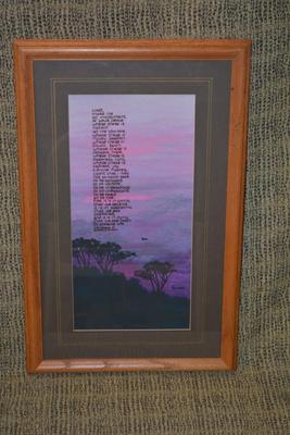 Framed & Matted Pyrography Prayer Wall Art by David Kreider 1/350, 22”x14”