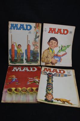 Lot of 4 Vintage MAD Magazines