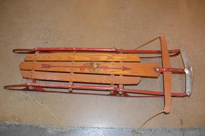 51” Vintage Flexible Flyer ‘Airline Jr.’ Metal Runner Sled