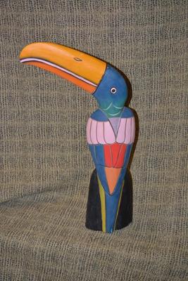 Hand Painted Toucan Folk Art 21.5” Tall