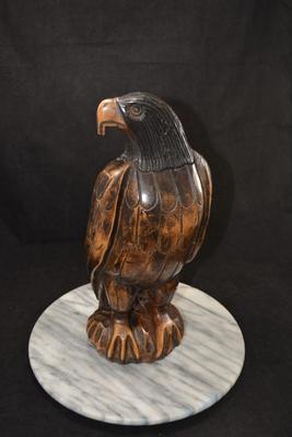 Vintage Hand Carved Hardwood Eagle 14”