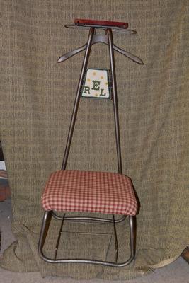 Vintage Monogrammed Gentlemen’s Valet Stand 45”