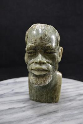 Vintage Handsome Soapstone African Bust, 6”