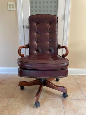 Leather Tufted Executive Desk Chair