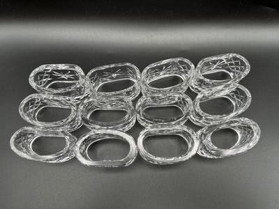 WATERFORD Crystal Napkin Rings (12)