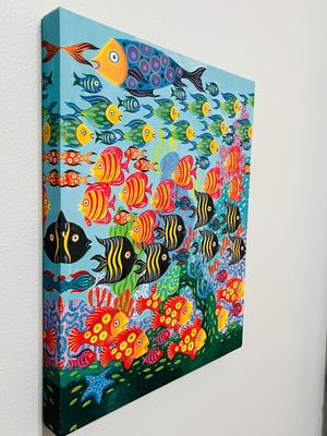 Pair Of Canvas Fish Print