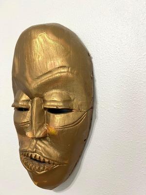 Large Carved Wood African Mask