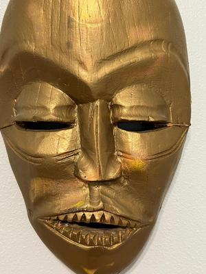 Large Carved Wood African Mask