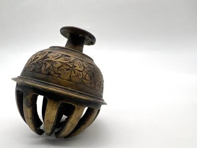 Vintage Mini Brass Flower Claw Bell