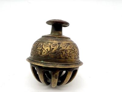 Vintage Mini Brass Flower Claw Bell