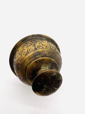 Vintage Mini Brass Flower Claw Bell