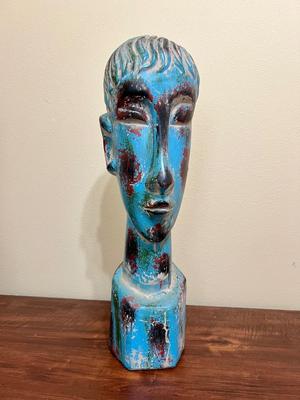 Large Boy Head Sculpture