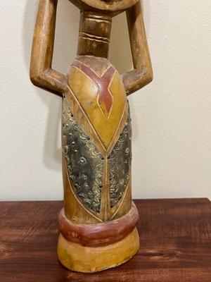 GHANA Carved Wood Half Person