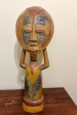 GHANA Carved Wood Half Person