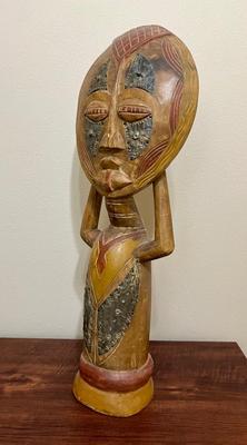 GHANA Carved Wood Half Person