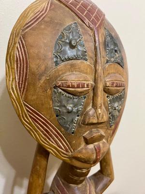 GHANA Carved Wood Half Person