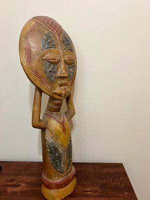 GHANA Carved Wood Half Person