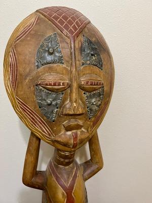 GHANA Carved Wood Half Person