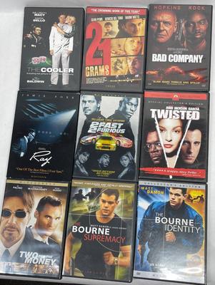 Lot of 9 DVD Movies - Dramas, Biographies and Action Movies