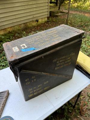 Ammo Box with Leather Scraps #223