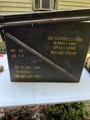 Ammo Box with Leather Scraps #223