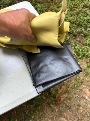 Ammo Box with Leather Scraps #223