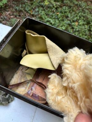 Ammo Box with Leather Scraps #223